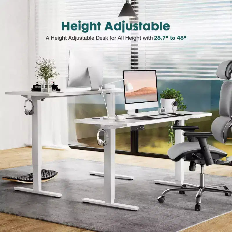 Scrivania elettrica ergonomica ad altezza regolabile (72,9-121,9 cm), display LED e motore silenzioso