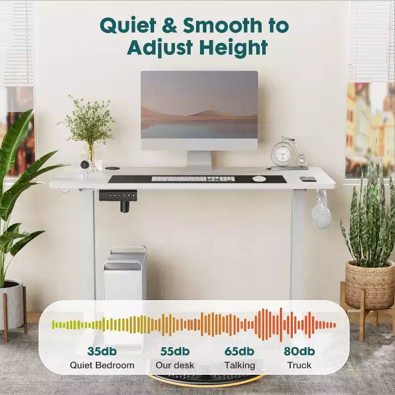 Scrivania elettrica ergonomica ad altezza regolabile (72,9-121,9 cm), display LED e motore silenzioso