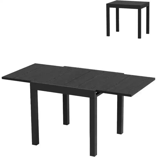 31.5 to 63 Inch Extendable Aluminum Patio Table, Rectangular Slatted Dining Table for 4-6 People, Outdoor Use for Backyard Porch and Poolside