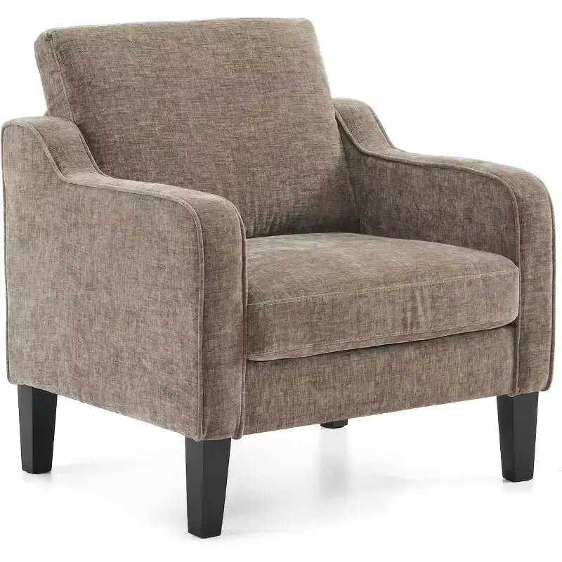 VINGLI Accent Chair for Living Room Chairs Reading Chair Mid Century Modern Chair Soft Chenille Sofa Chair Upholstered Arm Chair Comfy Side Chair