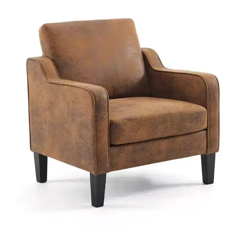 VINGLI Poltrona di design per soggiorno, sedia da lettura, sedia moderna di metà secolo, sedia divano in ciniglia morbida, poltrona imbottita, sedia laterale comoda