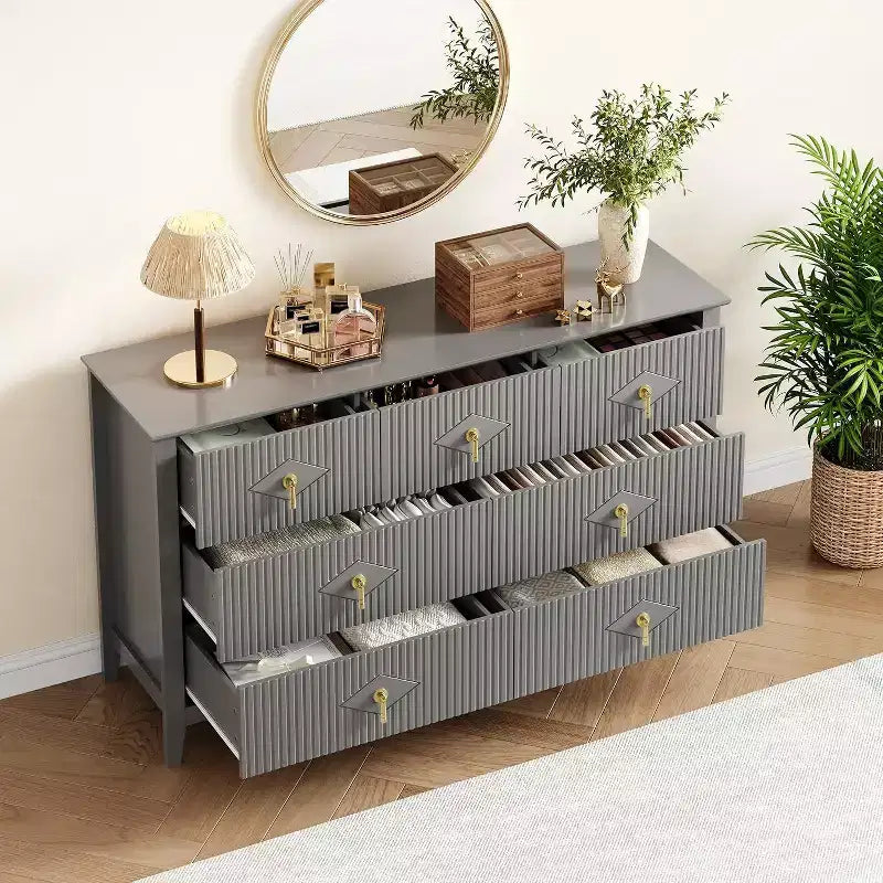 Acekool Cassettiera a 7 cassetti da 54 pollici, Mobile contenitore ampio con cassetti profondi e kit anti-ribaltamento
