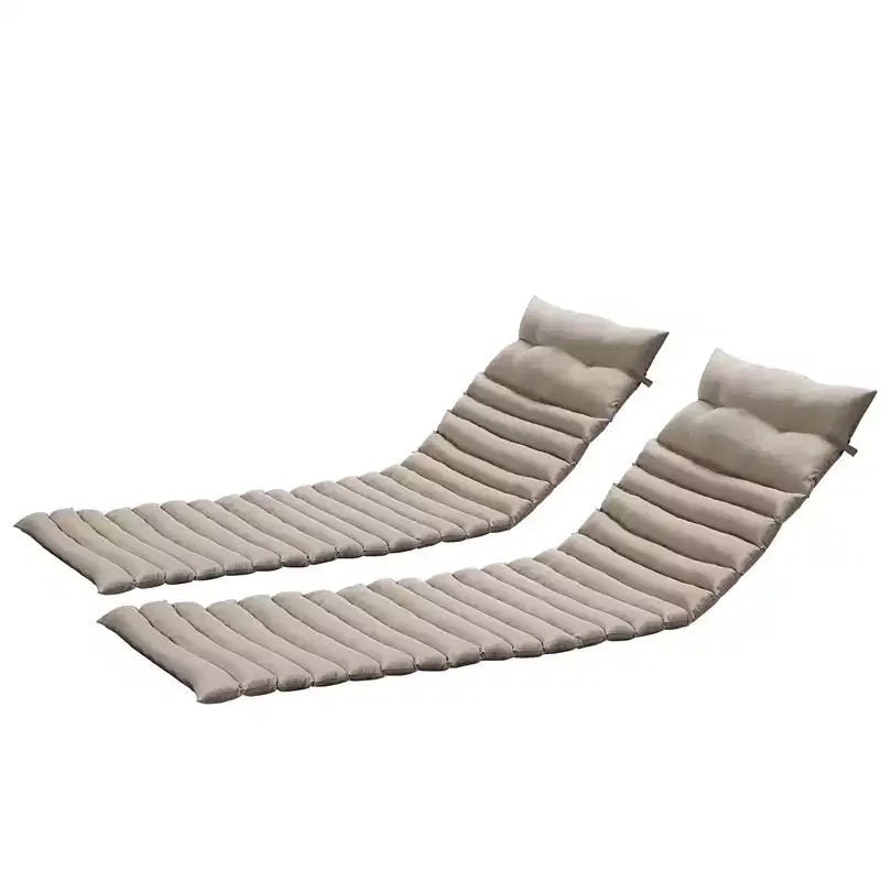 2 cuscini per sedia a sdraio, ricambio per cuscino da esterno, cuscino per sedia a sdraio da giardino color kaki