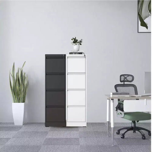 4 Drawer Vertical File Cabinet with Lock, Metal Locking Filing Cabinet , Steel File Storage Cabinet for A4/Letter/Legal Size File