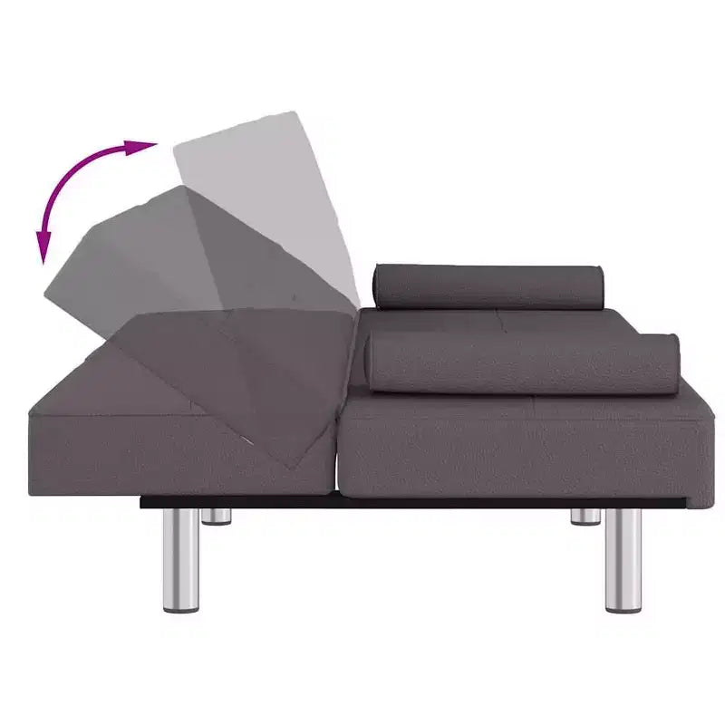 vidaXL Divano letto, Divano letto pieghevole con portabicchieri, Ecopelle