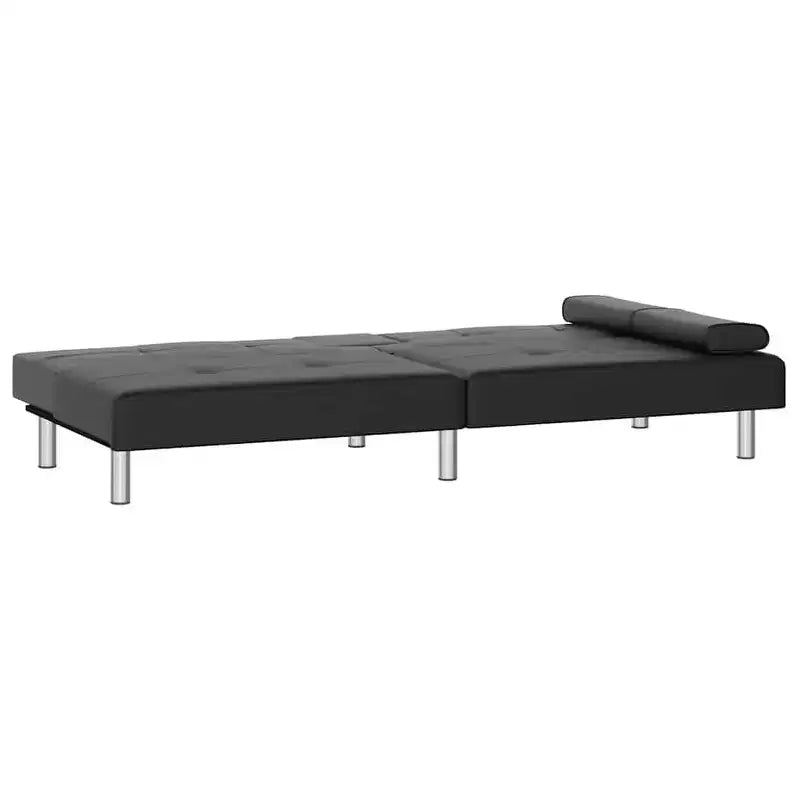 vidaXL Divano letto, Divano letto pieghevole con portabicchieri, Ecopelle