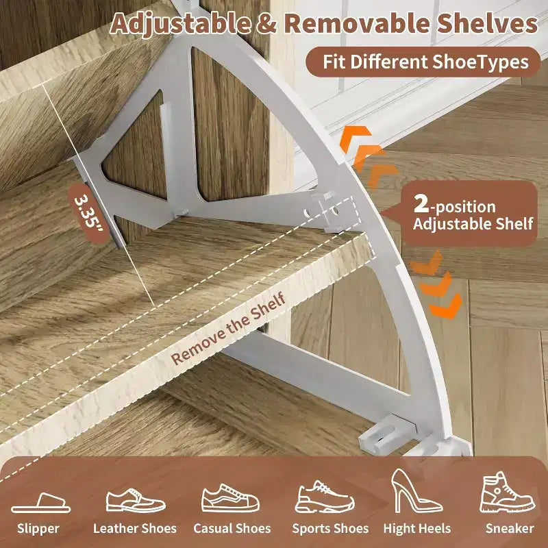 Acekool Scarpiera a 4 cassetti in Rattan Naturale con Cassetti a Scomparsa e Ripiani Regolabili per Ingresso Corridoio