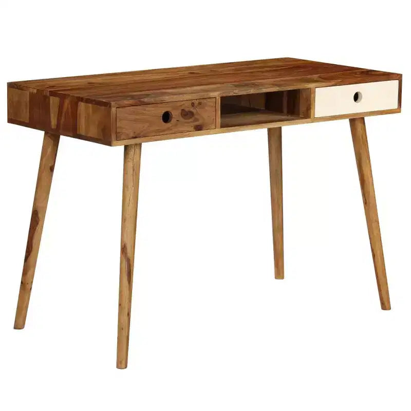 vidaXL Scrivania 110x55x76 cm Legno Massello di Acacia