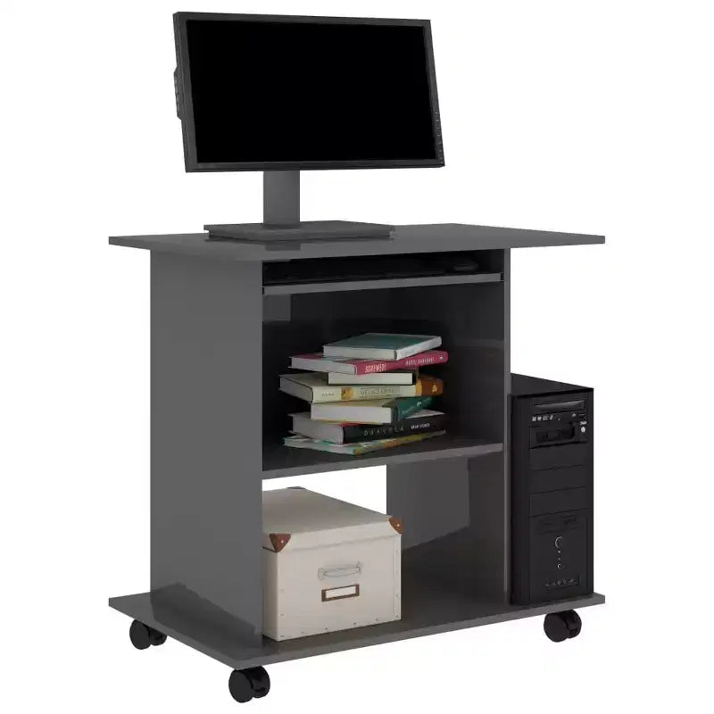 vidaXL Scrivania per Computer Scrivania Gaming Tavolo da Ufficio con Ripiano in Legno Ingegnerizzato