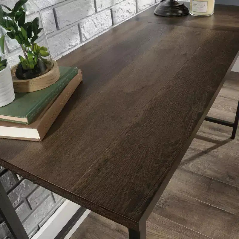 Scrivania da ufficio GDFStudio Willow Rustic in legno con ripiani regolabili