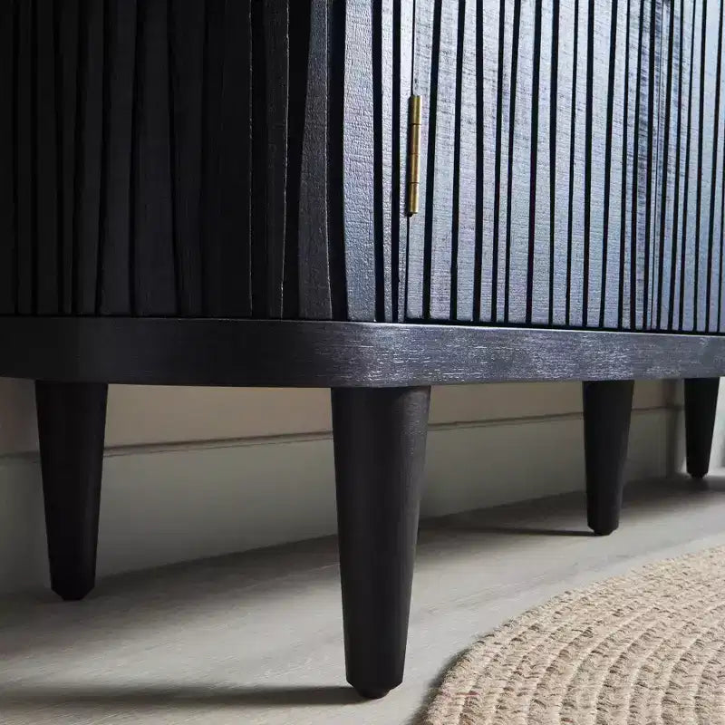 GDFStudio Yume 59 Mobile Contenitore Moderno in Legno con 4 Ante e 2 Ripiani Regolabili