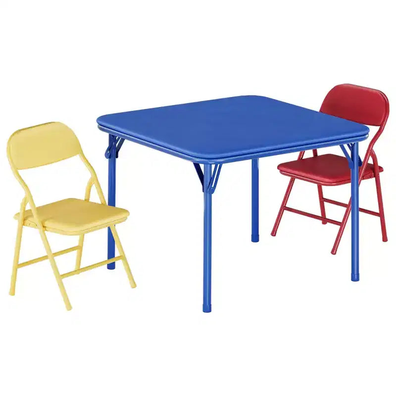 Set Tavolo Pieghevole e Sedie, Set Tavolo e Sedie per Bambini e Bambine per Sala da Pranzo, Asilo Nido, Aule