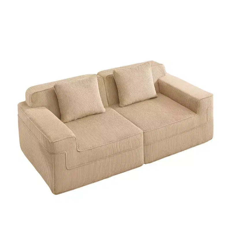 Divano componibile modulare piccolo, divanetto in velluto a coste con seduta profonda, divano componibile moderno a nuvola per soggiorno, camera da letto o appartamento-Panipeachy