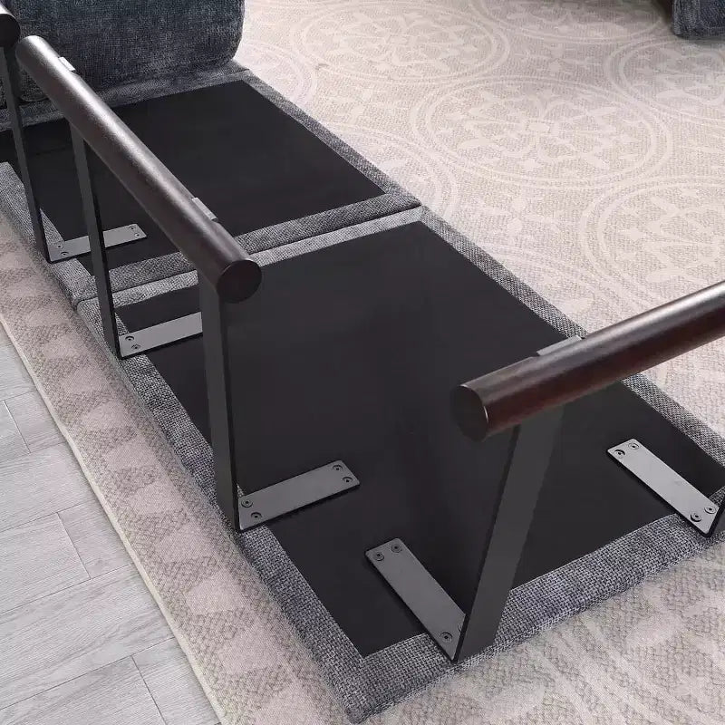 Divano componibile modulare a 3 posti oversize – Divano moderno in velluto effetto nuvola, struttura in legno e metallo