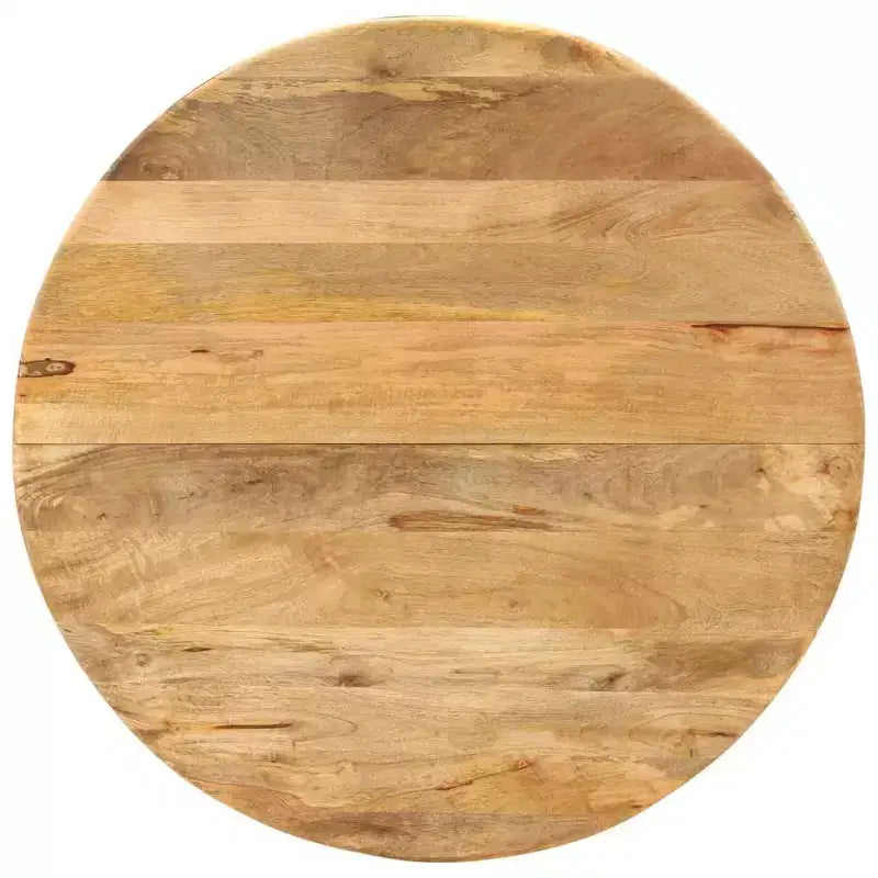 Tavolo da pranzo in legno massello di mango – Naturale e nero, 110x78 cm, robusto telaio in legno duro