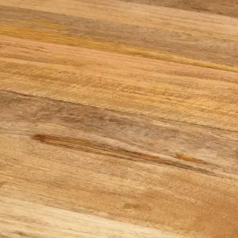 Tavolo da pranzo in legno massello di mango – Naturale e nero, 110x78 cm, robusto telaio in legno duro