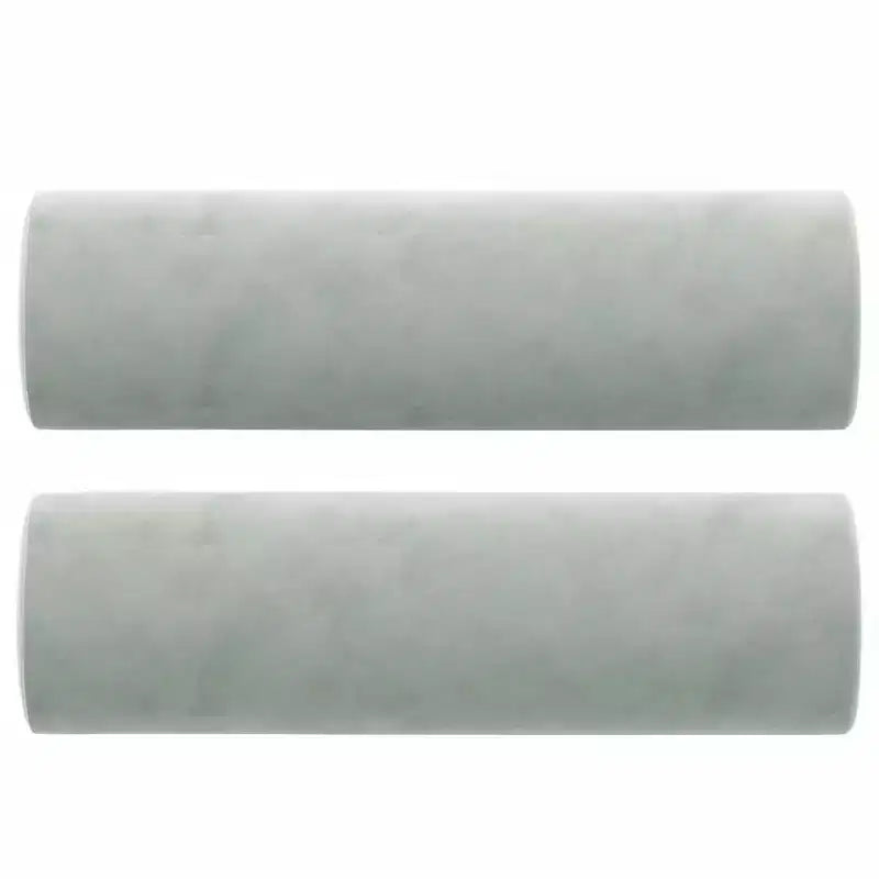 vidaXL Divano a 2 posti con cuscini decorativi Grigio chiaro 47,2 Velluto