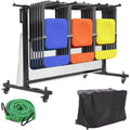 Acekool Single Tier Folding Chair Rack and Table Cart for 42/84 Chairs or 12 Tables, With Rubber Wheels and Dust Cover