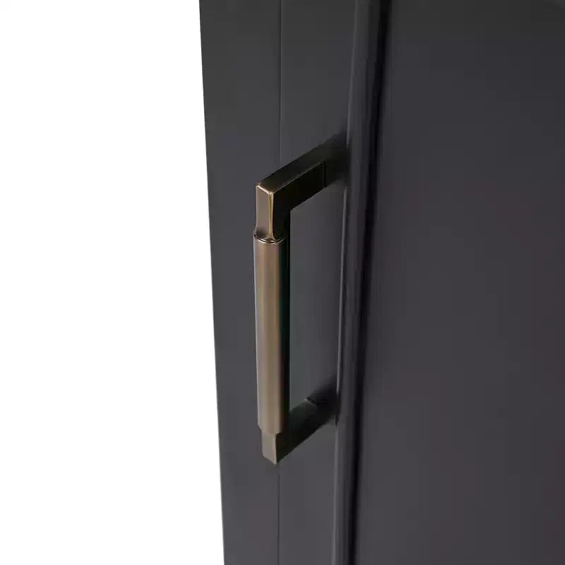 Mobiletto da bagno salvaspazio 30" con lavabo, mobiletto da bagno in legno con cassetti e anta, nero