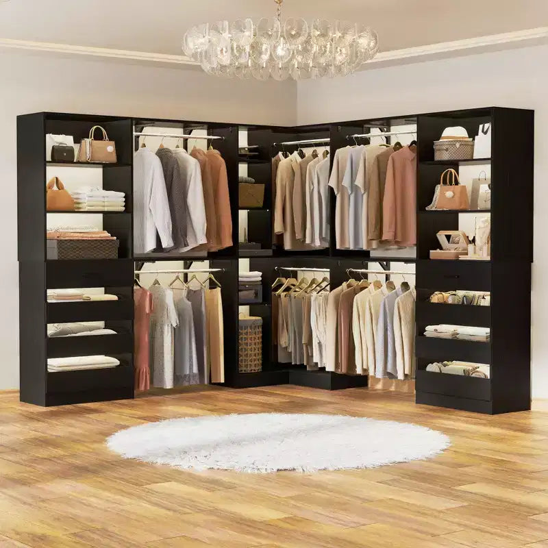 Armadio grande con cassetti e armadio ad angolo