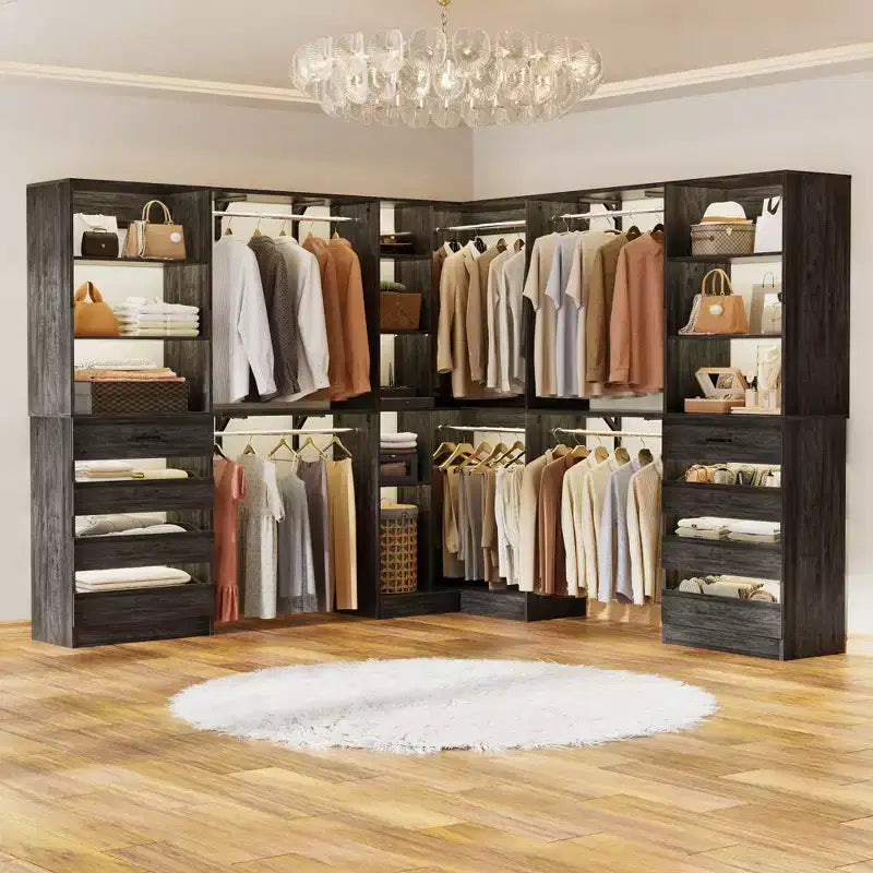 Armadio grande con cassetti e armadio ad angolo