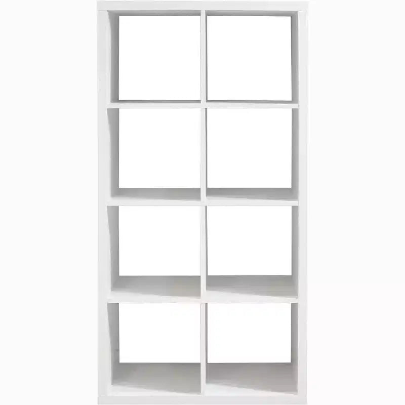 Mobiletto organizer a 8 cubi con ripiani aperti sul retro, libreria a 2 x 5 cubi per la decorazione della casa
