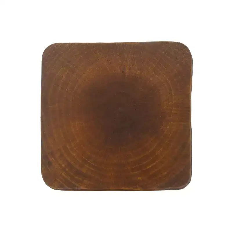 Tavolino Retro Comodino Tavolino d'Appoggio con Texture Effetto Legno, Tavolino d'Appoggio per Interni/Esterni a Forma di Spirale - ModernLuxe