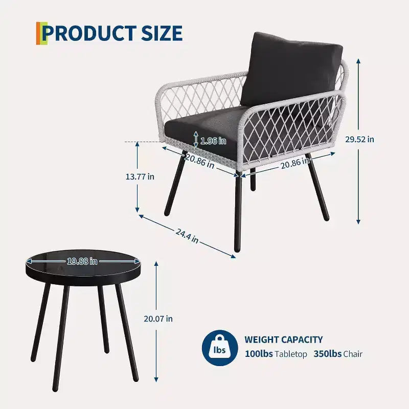 COZONY Set Divani Sezionali da Esterno per Tutte le Stagioni, Salotto con Cuscino in Vimini e Tavolo in Vetro per Balcone Veranda Giardino