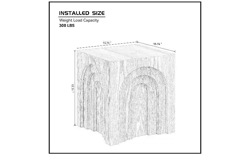 TUYOHW Tavolino Moderno Quadrato, Tavolino Imitazione Legno Massello in MDF, Tavolino da Salotto d'Appoggio, Comodino da Camera da Letto