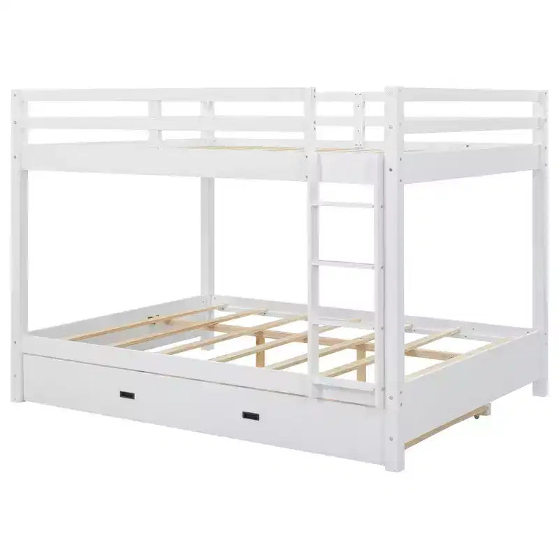 Luxystar Letto a Castello in Legno Queen Size con Letto Estraibile per la Stanza dei Bambini e l'Appartamento