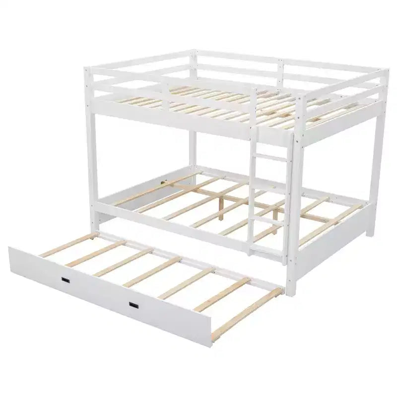 Luxystar Letto a Castello in Legno Queen Size con Letto Estraibile per la Stanza dei Bambini e l'Appartamento