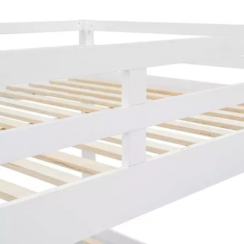 Luxystar Letto a Castello in Legno Queen Size con Letto Estraibile per la Stanza dei Bambini e l'Appartamento