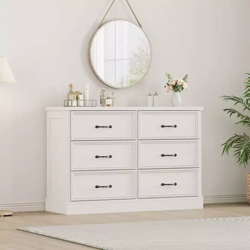 Comodino Moderno con Cassetti, Mobile Contenitore  Perfetto per la Camera da Letto, Organizer con Cassetti, Legno Robusto, Design Salvaspazio  Nero Venatura del Legno