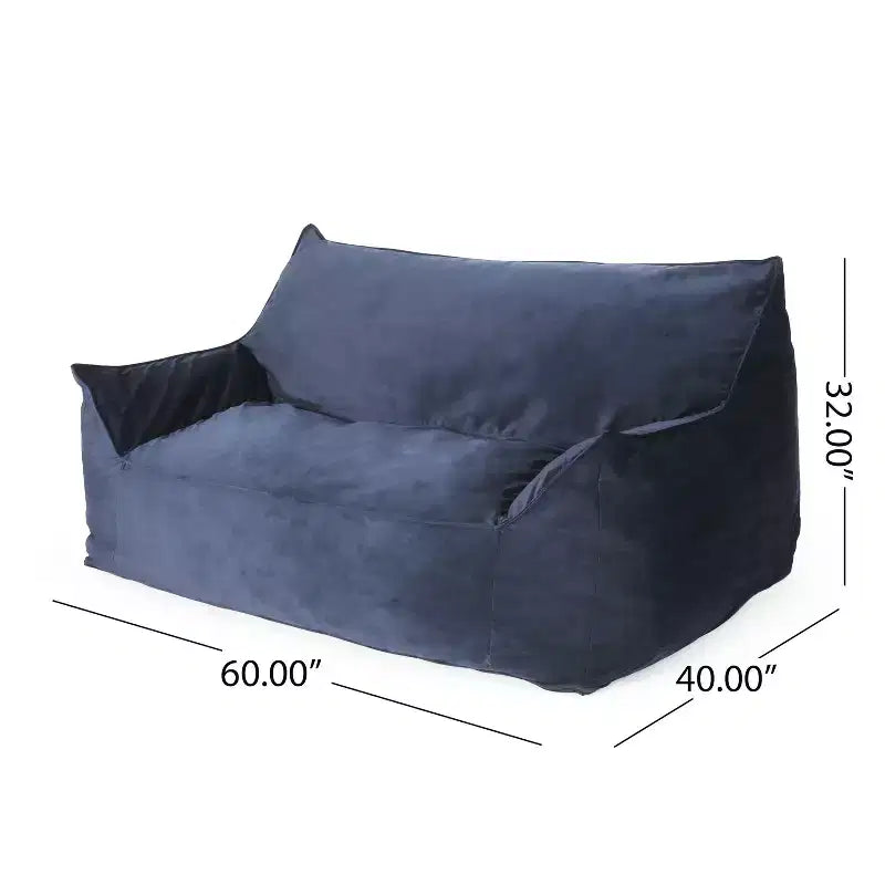 Poltrona Sacco Oversize in Ciniglia con Braccioli – Comodo Divano da Pavimento per Soggiorno