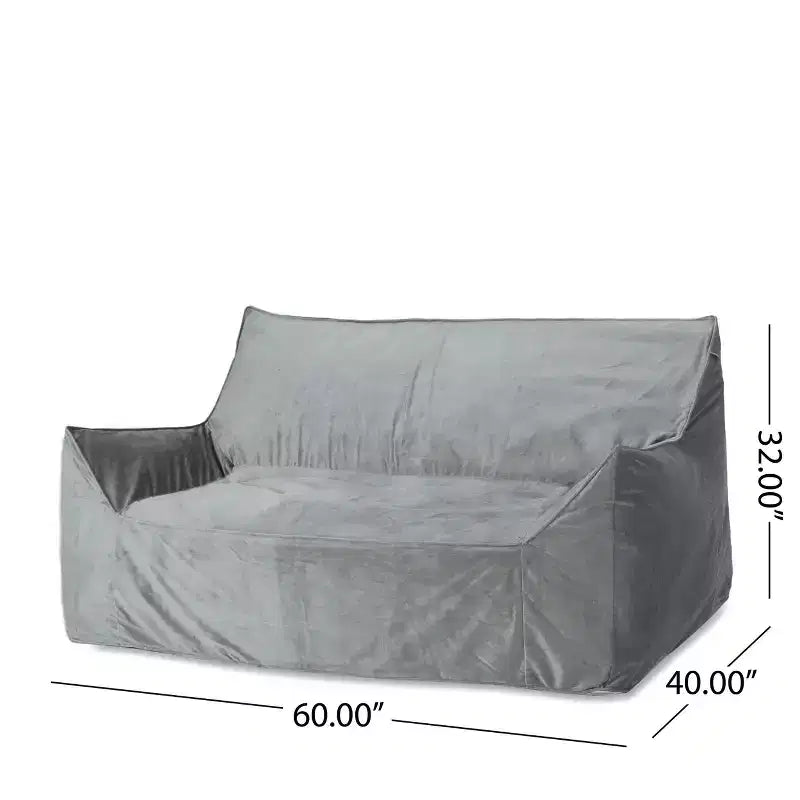 Poltrona Sacco Oversize in Ciniglia con Braccioli – Comodo Divano da Pavimento per Soggiorno