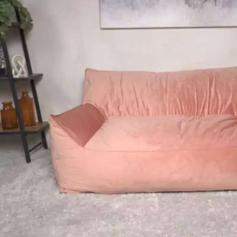 Poltrona Sacco Oversize in Ciniglia con Braccioli – Comodo Divano da Pavimento per Soggiorno