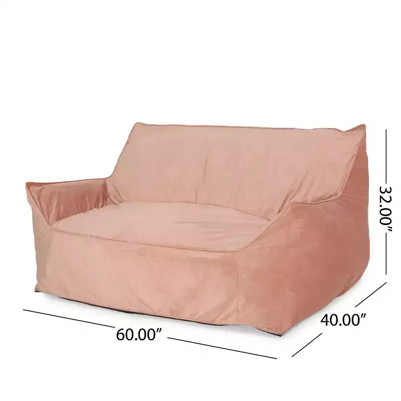 Poltrona Sacco Oversize in Ciniglia con Braccioli – Comodo Divano da Pavimento per Soggiorno