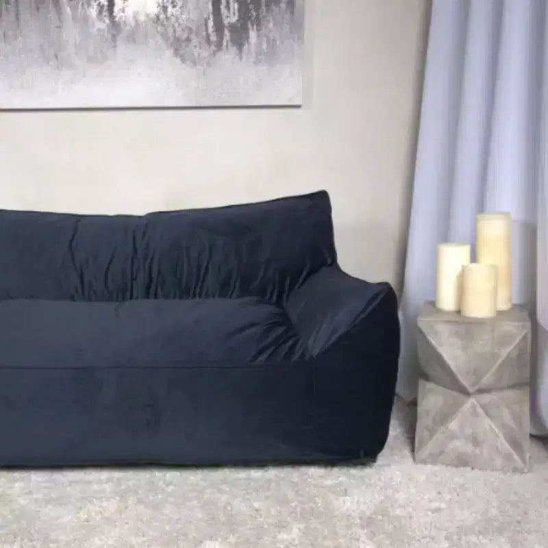 Poltrona Sacco Oversize in Ciniglia con Braccioli – Comodo Divano da Pavimento per Soggiorno