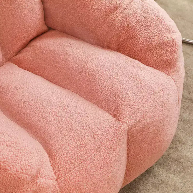 TUYOHW Poltrona Sacco in Tessuto Teddy Peluche, Poltrona da Pavimento in Memory Foam per un Comfort Morbido, Moderna Poltrona Gaming per il Soggiorno