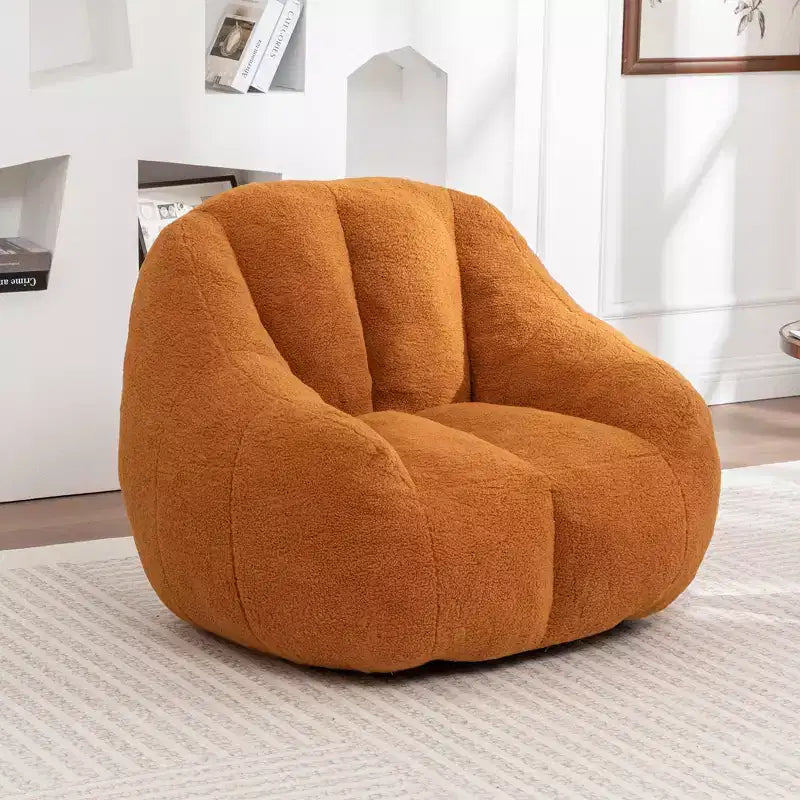 TUYOHW Poltrona Sacco in Tessuto Teddy Peluche, Poltrona da Pavimento in Memory Foam per un Comfort Morbido, Moderna Poltrona Gaming per il Soggiorno