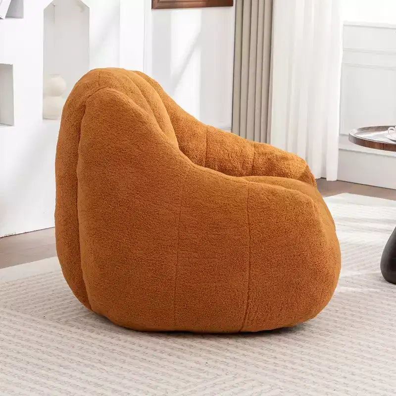 TUYOHW Poltrona Sacco in Tessuto Teddy Peluche, Poltrona da Pavimento in Memory Foam per un Comfort Morbido, Moderna Poltrona Gaming per il Soggiorno