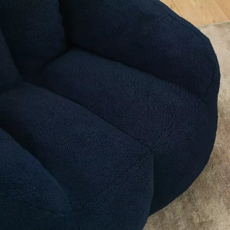 TUYOHW Poltrona Sacco in Tessuto Teddy Peluche, Poltrona da Pavimento in Memory Foam per un Comfort Morbido, Moderna Poltrona Gaming per il Soggiorno