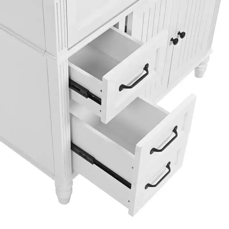 Mobile bagno con lavabo integrato da 36 pollici, mobiletto da bagno con cassetti, mobile bagno con lavabo singolo