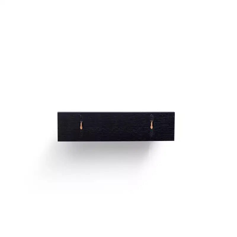 Mensola galleggiante nera da 40 cm, con supporti a scomparsa, in legno, per parete, perfetta per l'arredamento di bagno/camera da letto/cucina o per esporre libri/piante, facile da installare.