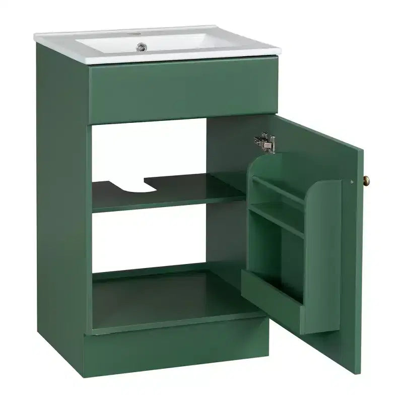 Mobiletto da bagno salvaspazio 20, mobiletto da bagno con lavabo singolo e mensola