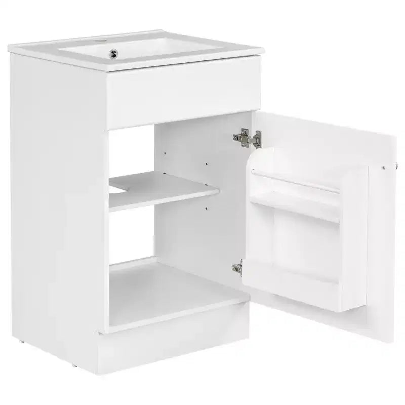 Mobiletto da bagno salvaspazio 20, mobiletto da bagno con lavabo singolo e mensola