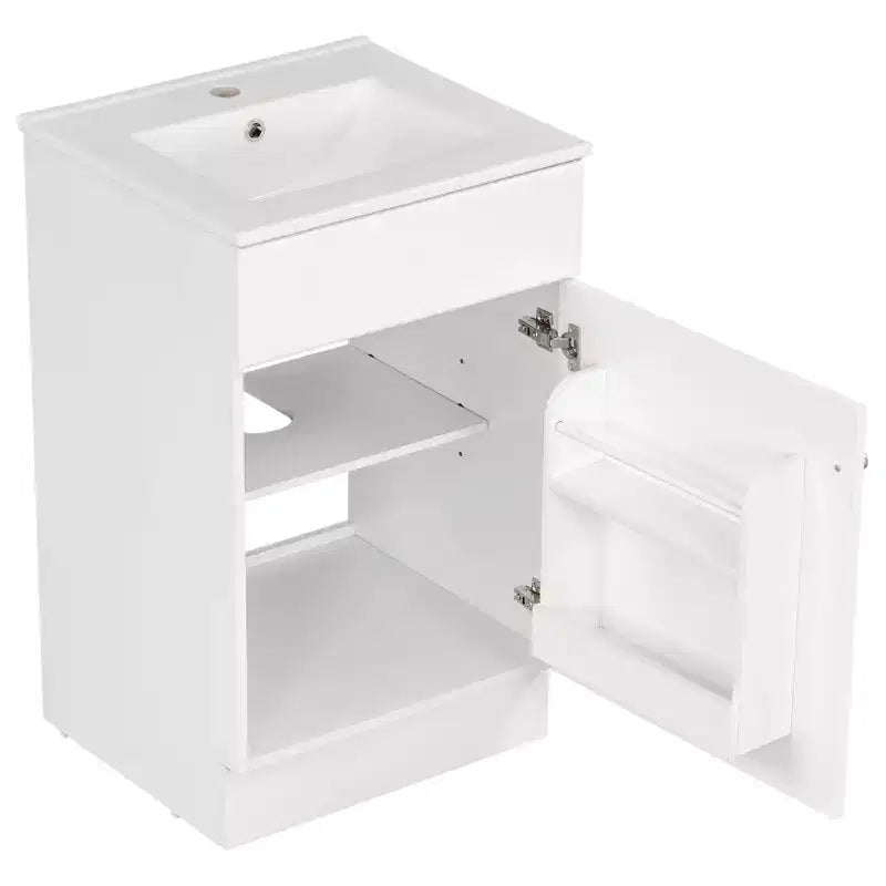 Mobiletto da bagno salvaspazio 20, mobiletto da bagno con lavabo singolo e mensola