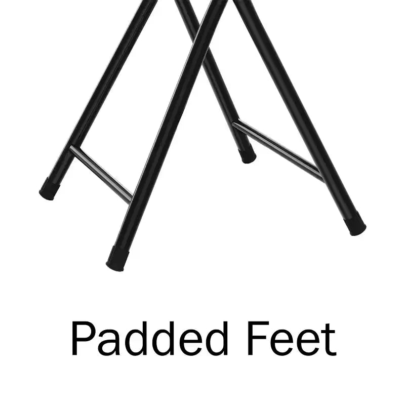 Lavish Home Set di 4 Sgabelli Pieghevoli da Bar, Sgabello Robusto da 45,7 cm con Capacità di 102 kg e Sedili Imbottiti per Dormitorio, Sala Ricreativa o Sala Giochi