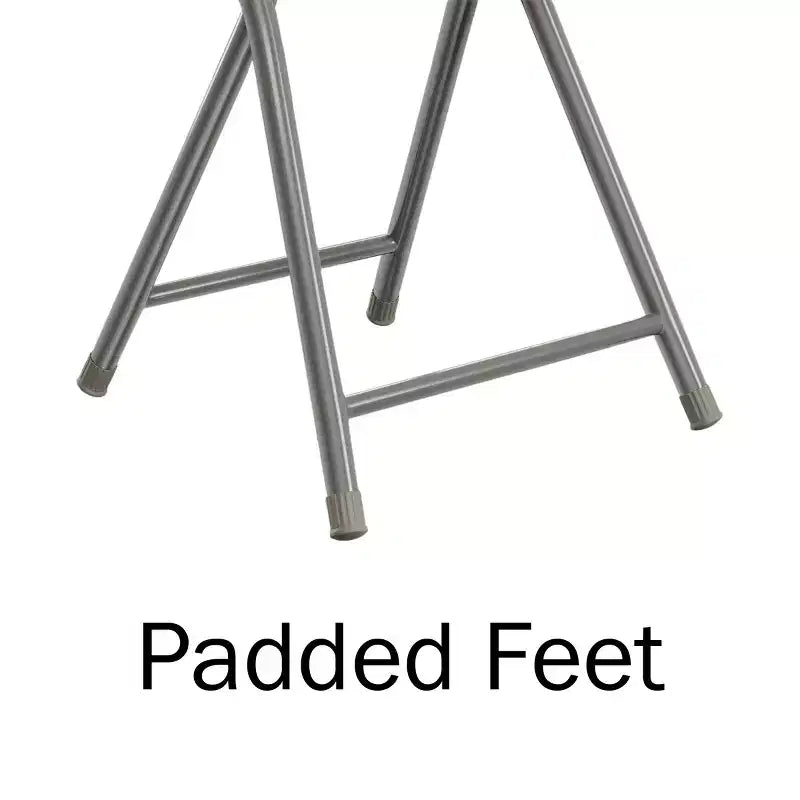 Lavish Home Set di 4 Sgabelli Pieghevoli da Bar, Sgabello Robusto da 45,7 cm con Capacità di 102 kg e Sedili Imbottiti per Dormitorio, Sala Ricreativa o Sala Giochi