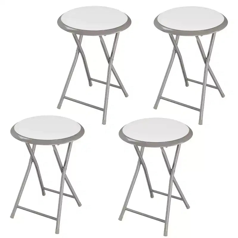 Lavish Home Set di 4 Sgabelli Pieghevoli da Bar, Sgabello Robusto da 45,7 cm con Capacità di 102 kg e Sedili Imbottiti per Dormitorio, Sala Ricreativa o Sala Giochi